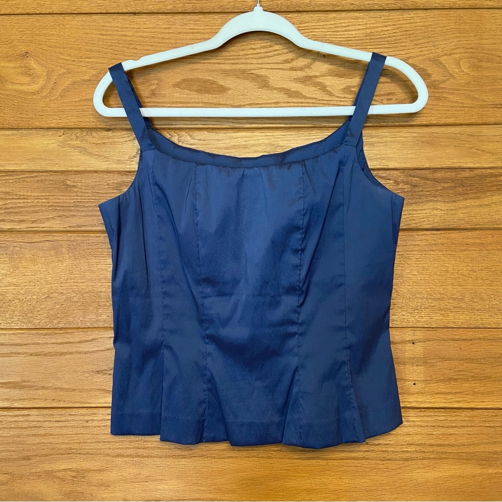 Y2K blue Alex Evenings bustier style top